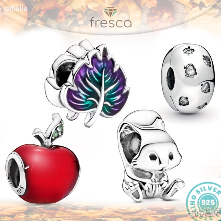 Талисман /и серия Forest Fresca по модел Пандора Pandora с печат S 925. Колекция Amélie, снимка 1