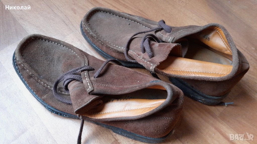 Мъжки кожени обувки мокасини Cerruti 1881, снимка 1