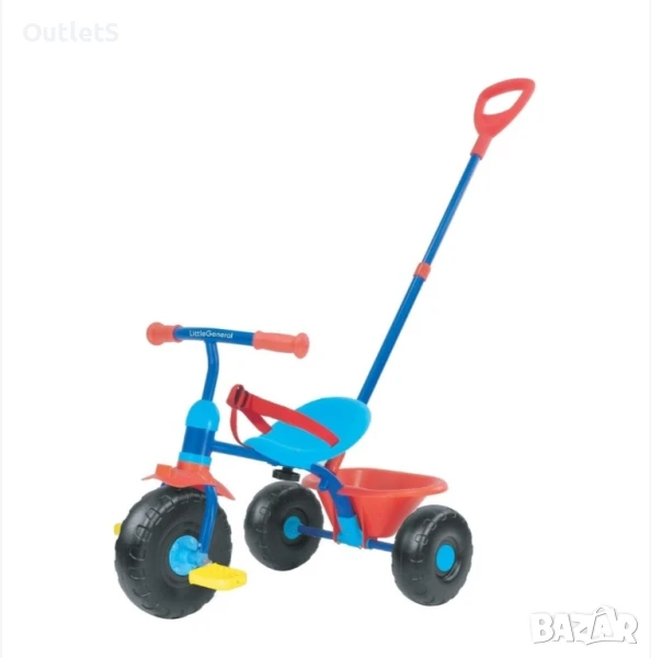 Триколка Little general, 2 в 1, 18-36 месеца, Червено/ синя, снимка 1