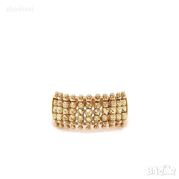 Златен дамски пръстен 3,26гр. размер:55 14кр. проба:585 модел:23700-2, снимка 1