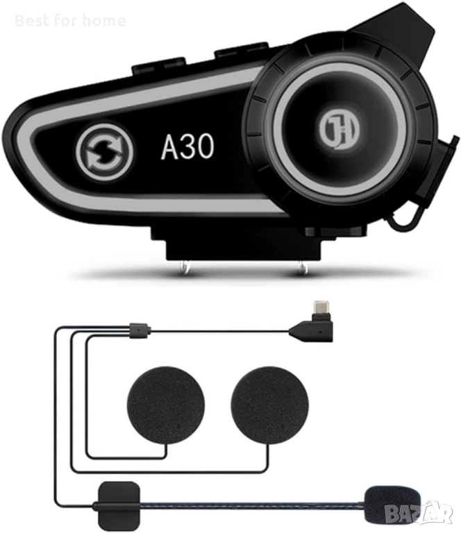 Bluetooth слушалки за мотоциклетна каска Geva, снимка 1