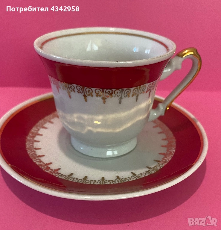 Fena Porzellan Zajecar Jugoslawien.1960-1970г. Сет за кафе., снимка 1