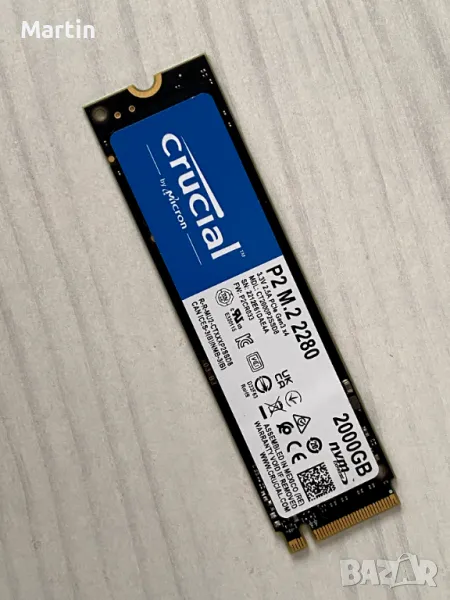 Crucial P2 M.2 2280 NVMe SSD 2TB 2000GB, снимка 1