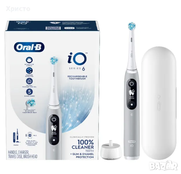 НОВО!!! Електрическа четка за зъби Oral-B iO Series 6N Grey Opal, снимка 1