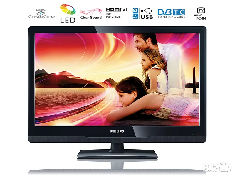 Телевизор PHILIPS LED - 56 см (22") 1080p HD, DVB-T/C | ПРОМОЦИЯ, снимка 1