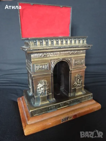 триумфалната арка музикална кутия 16/15 см бронз, снимка 1