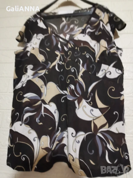 СТРАХОТНА ЕФИРНА БЛУЗКА 3XL-4XL, снимка 1