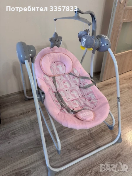 CHIPOLINO Електрическа бебешка люлка - шезлонг НУКС ПУДРА, снимка 1