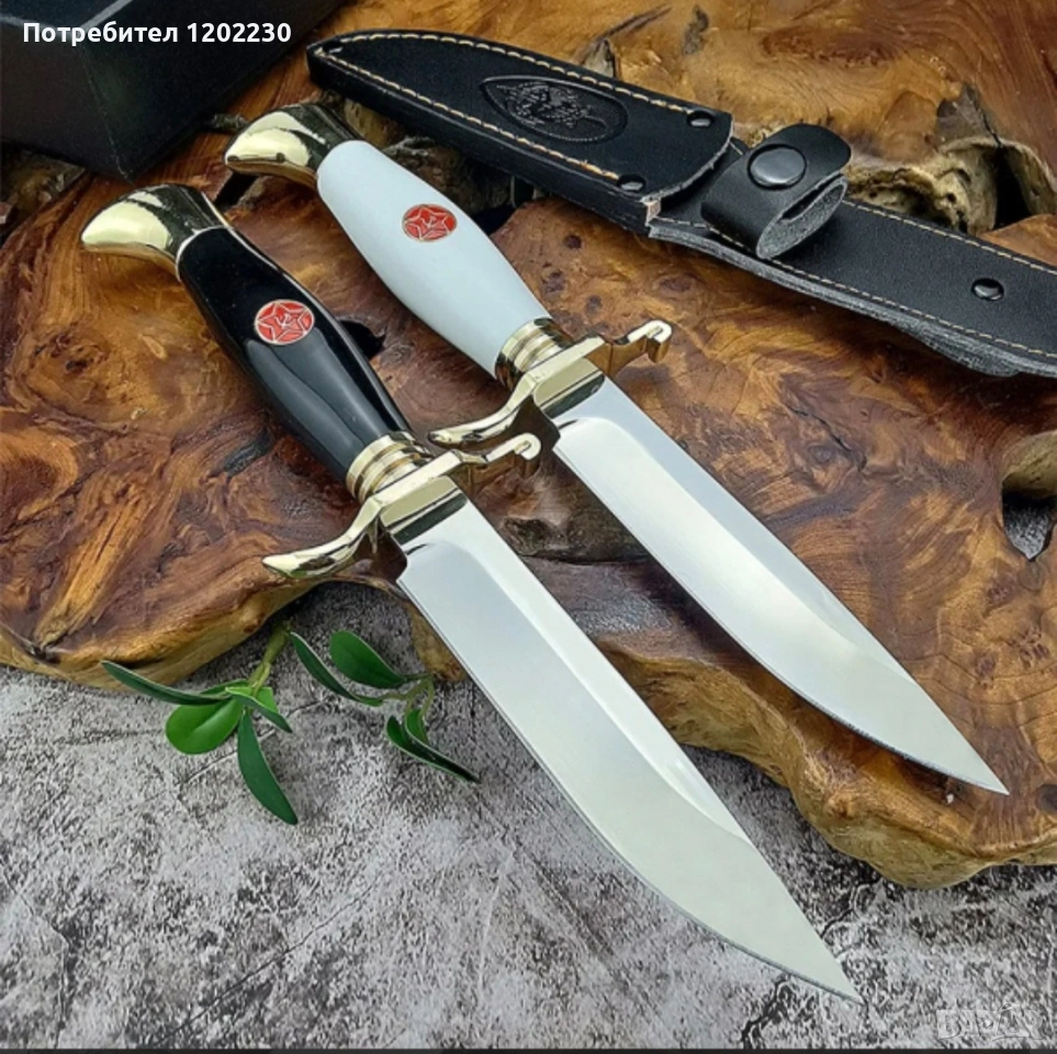 Руски нож Финка с кожена кания, снимка 1