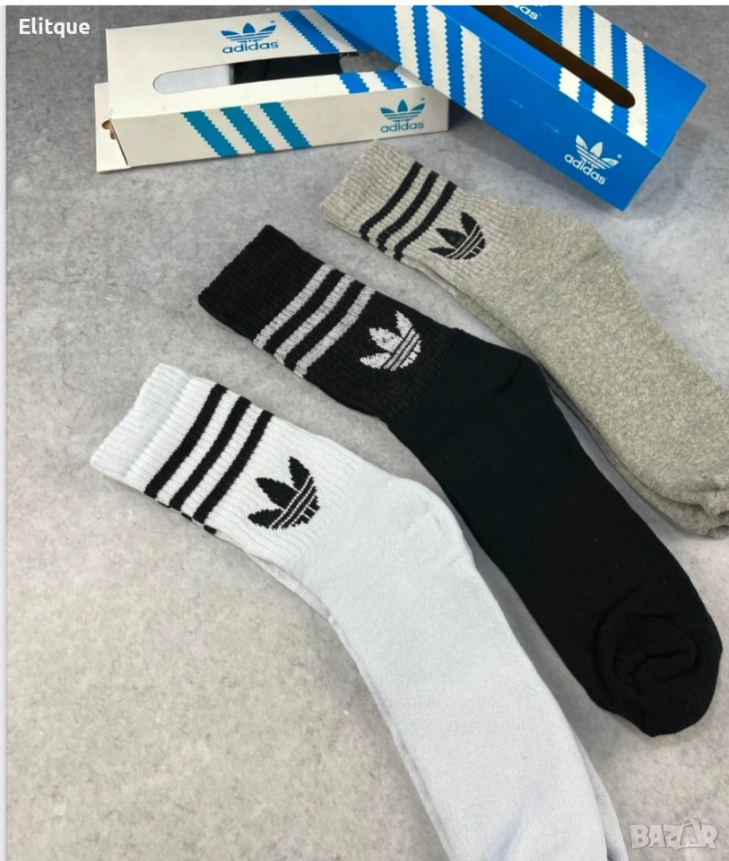 унисекс дълги чорапи в кутия adidas , снимка 1