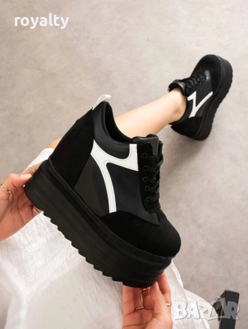 Кецове на Платформа - Черно с Бяло