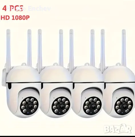 Комплект от  4 wifi камери с резолюция 2mp., снимка 1 - Камери - 49186288