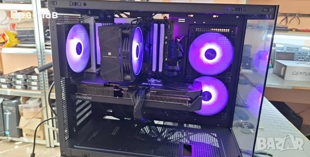 Геймърски компютър Ryzen 7 7700 + RX 9070 XT Hellhound, 32GB DDR5, 1TB