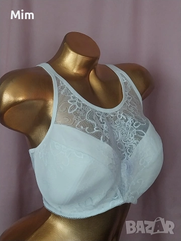 Ulla Popken 90 D Бял и черен дантелен сутиен , снимка 12 - Бельо - 54198638