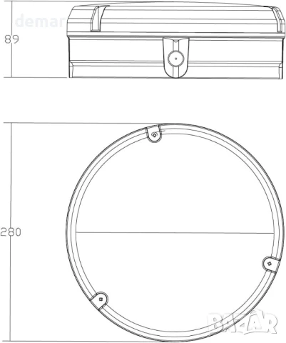 Кръгла LED лампа Bright Source за стена и таван, бяла, превключваща мощност 9W 14W 18W, IP65, снимка 7 - Лед осветление - 50583096