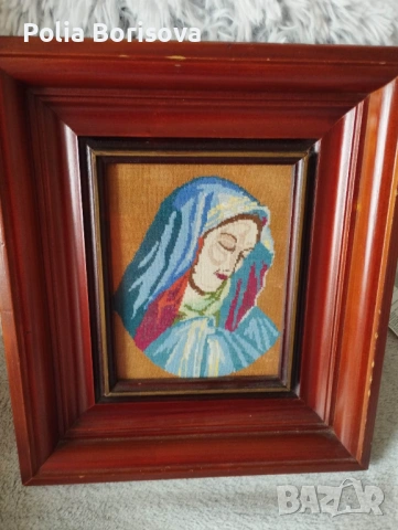 Продавам гоблените Малката Мадона и къща с колелото, снимка 4 - Гоблени - 53300058