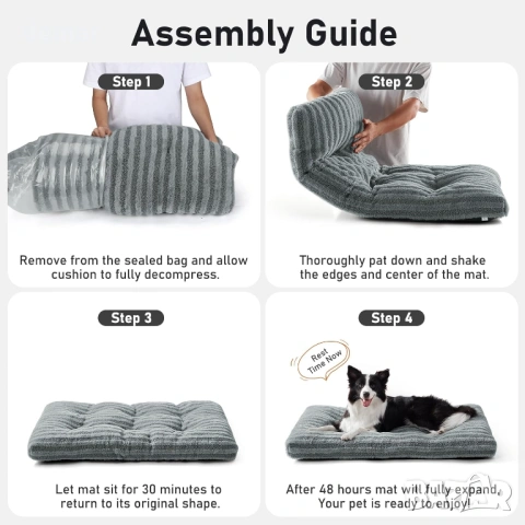 Pawk Малко кучешко легло, може да се пере, размер S - 58 × 46 × 8 см, сиво, снимка 7 - За кучета - 53835428