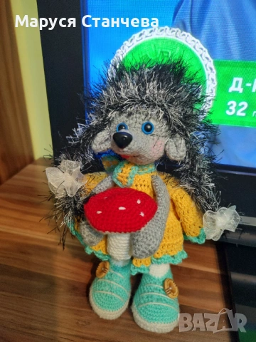 Ежка с гъбка, снимка 2 - Играчки за стая - 54170861