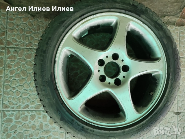 Продавам резервна алуминиева джанта с зимна гума 5х112 17 ка
