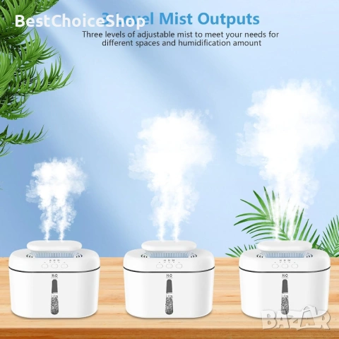 2L Овлажнител с таймер и нощна лампа, двойна дюза – Идеален за домашна употреба, снимка 7 - Други стоки за дома - 53850423