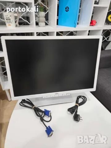 +Гаранция! Монитор Fujitsu B22W-6 LED 22" инча + кабели, снимка 2 - Монитори - 48844564