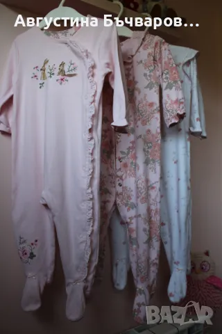 Комплект бебешки гащеризончета - пижамки Next (9-12), снимка 2 - Бебешки гащеризони - 50114183