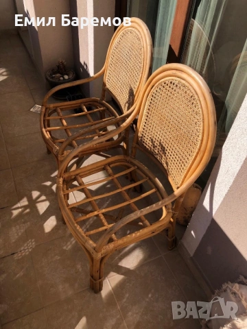 Ратанови столове - 2 бр. , снимка 5 - Градински мебели, декорация  - 53733741