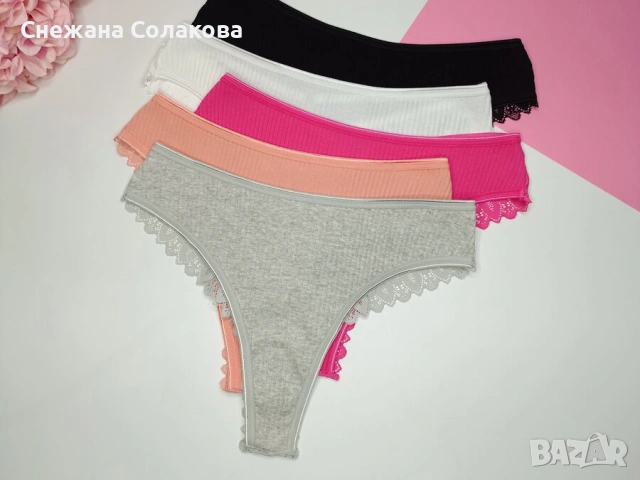 Комплект от 5 секси прашки с дантела 

, снимка 4 - Бельо - 53059646