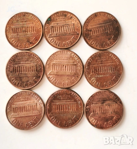 Американски монети 9 монети от САЩ 1 цент САЩ , снимка 4 - Нумизматика и бонистика - 53667767