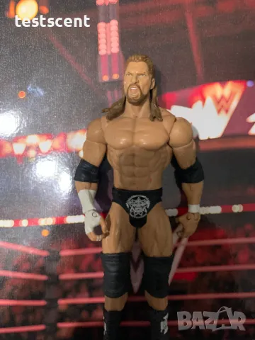 Екшън фигура WWE Triple H Трите Хикса Mattel basic Series играчка figure long hair, снимка 3 - Колекции - 48507242