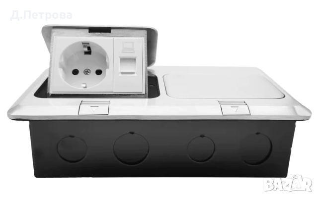 Вграден подов контакт 2x220V + 2x LAN (Ethernet), снимка 4 - Други стоки за дома - 54021047