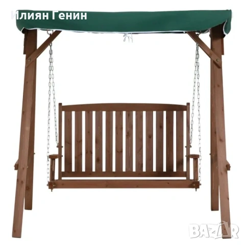 Градинска дървена люлка Outsunny , снимка 8 - Градински мебели, декорация  - 53701587