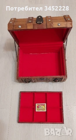 кутия за бижута дървена за ценители , снимка 5 - Антикварни и старинни предмети - 50566781