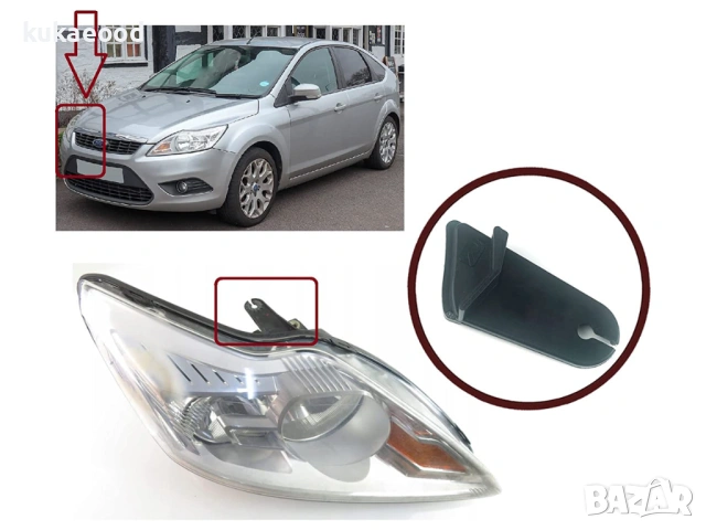 Щипка за захващане на фар Ford Focus MK2 Facelift, снимка 3 - Части - 54200028