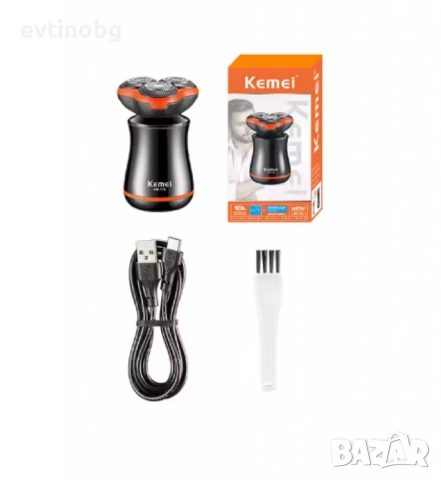 Акумулаторна електрическа самобръсначка, KM-776,  Водоустойчива, снимка 4 - Електрически самобръсначки - 53941801