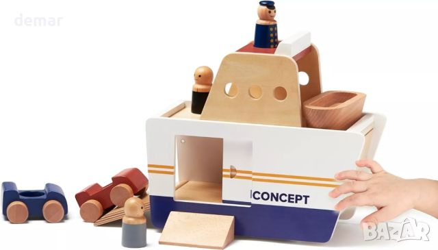 Kid’s Concept Car Ferry AIDEN, Детски дървени играчки, Играчки за малки деца, Играчка ферибот