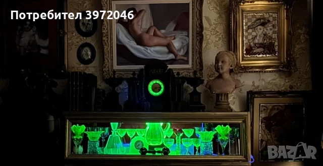 Ваза MURANO - УРАНОВО СТЪКЛО , снимка 4 - Антикварни и старинни предмети - 51310157