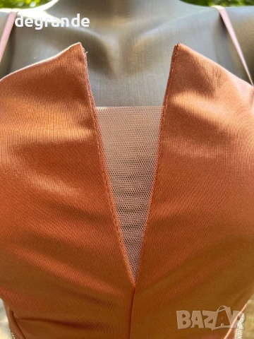 Луксозни сатенени рокли с коланче и цип на гърба, снимка 9 - Рокли - 51099438