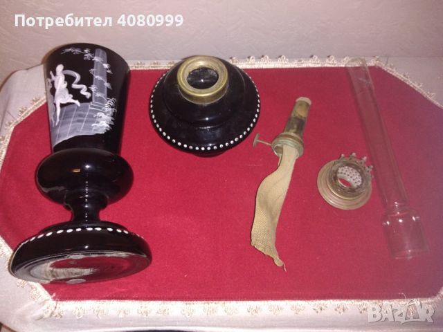 Красива стара газена лампа - антика, снимка 6 - Антикварни и старинни предмети - 45546351