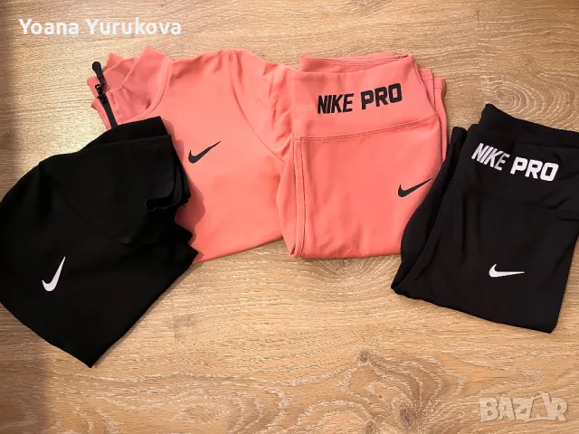 Дамски спортни къси комплекти Nike pro, в размер S, снимка 1 - Спортни екипи - 47062556