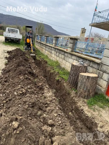 Услуги с мини багер 1 тон челен товарач бобкат и самосвал за област Шумен и региона