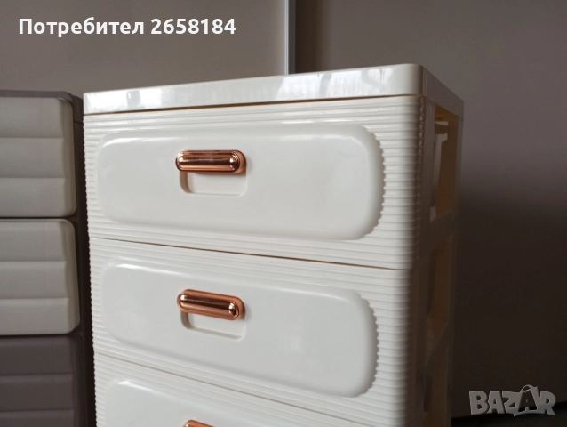 Шкаф с 5 чекмеджета, цвят крем, нов., снимка 2 - Шкафове - 51373771
