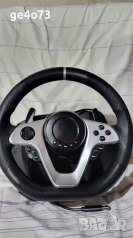 Волан с педали Genesis - Seaborg 400, черен, Switch/PC/PS3/PS4/Xbox 360/Xbox One