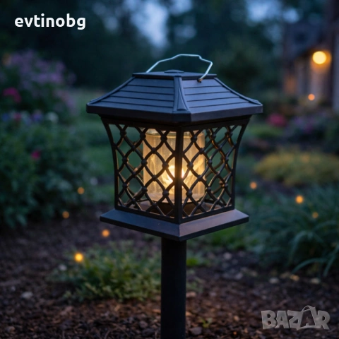 Многофункционална градинска соларна лампа XF-1012А - осветление и защита от насекоми, снимка 2 - Соларни лампи - 53801935