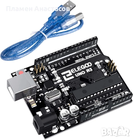 ELEGOO UNO R3 – Arduino съвместима платка с USB кабел