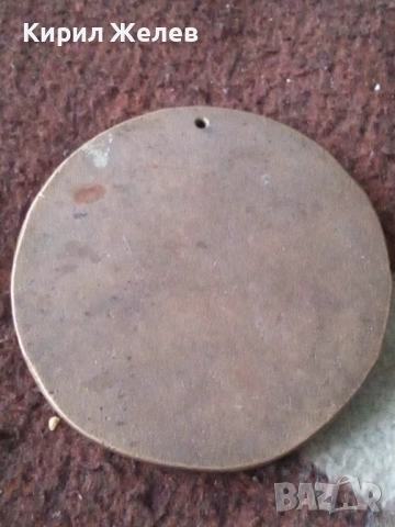 Стар бронзов медал с релеф на куче боксер 51770, снимка 2 - Антикварни и старинни предмети - 52892106