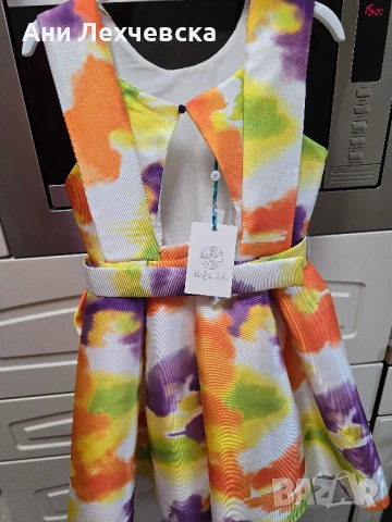 Детска разкроена рокля Abel and Lula за момиче с принт , снимка 2 - Детски рокли и поли - 50963362