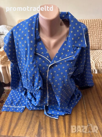 Българска мъжка пижама дълъг ръкав дълъг панталон номер 50 XL 