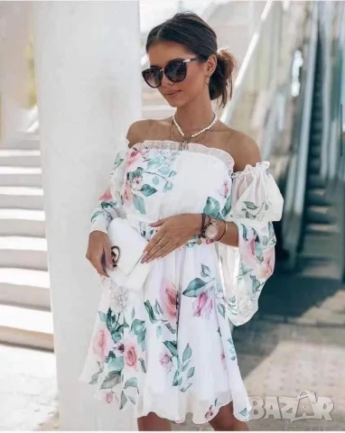 шифонени флорални рокли , снимка 2 - Рокли - 50872192
