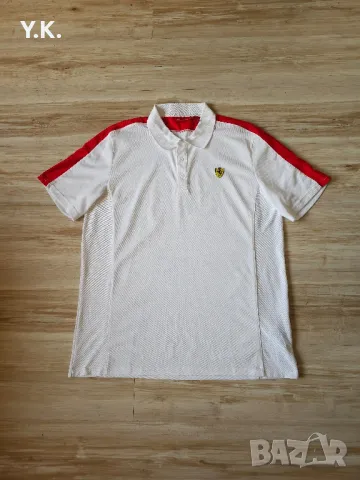 Оригинална мъжка тениска с яка Scuderia Ferrari